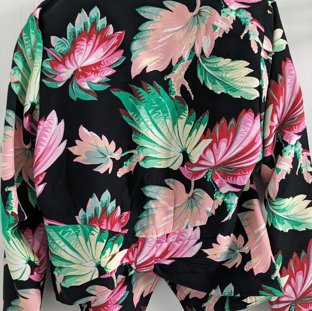 80s blazer - pink green print - sz8 - Picture 2 of 5
